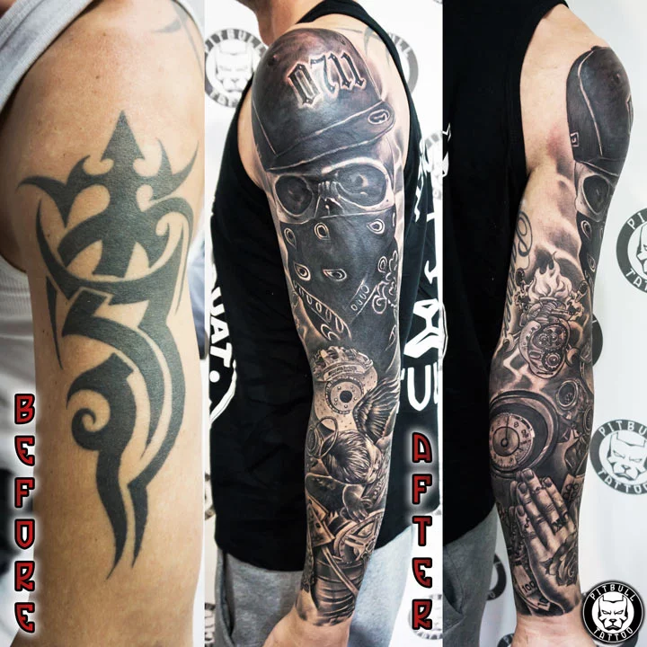 Tattoo Cover Up Calf Sleeve  Black  TatCover