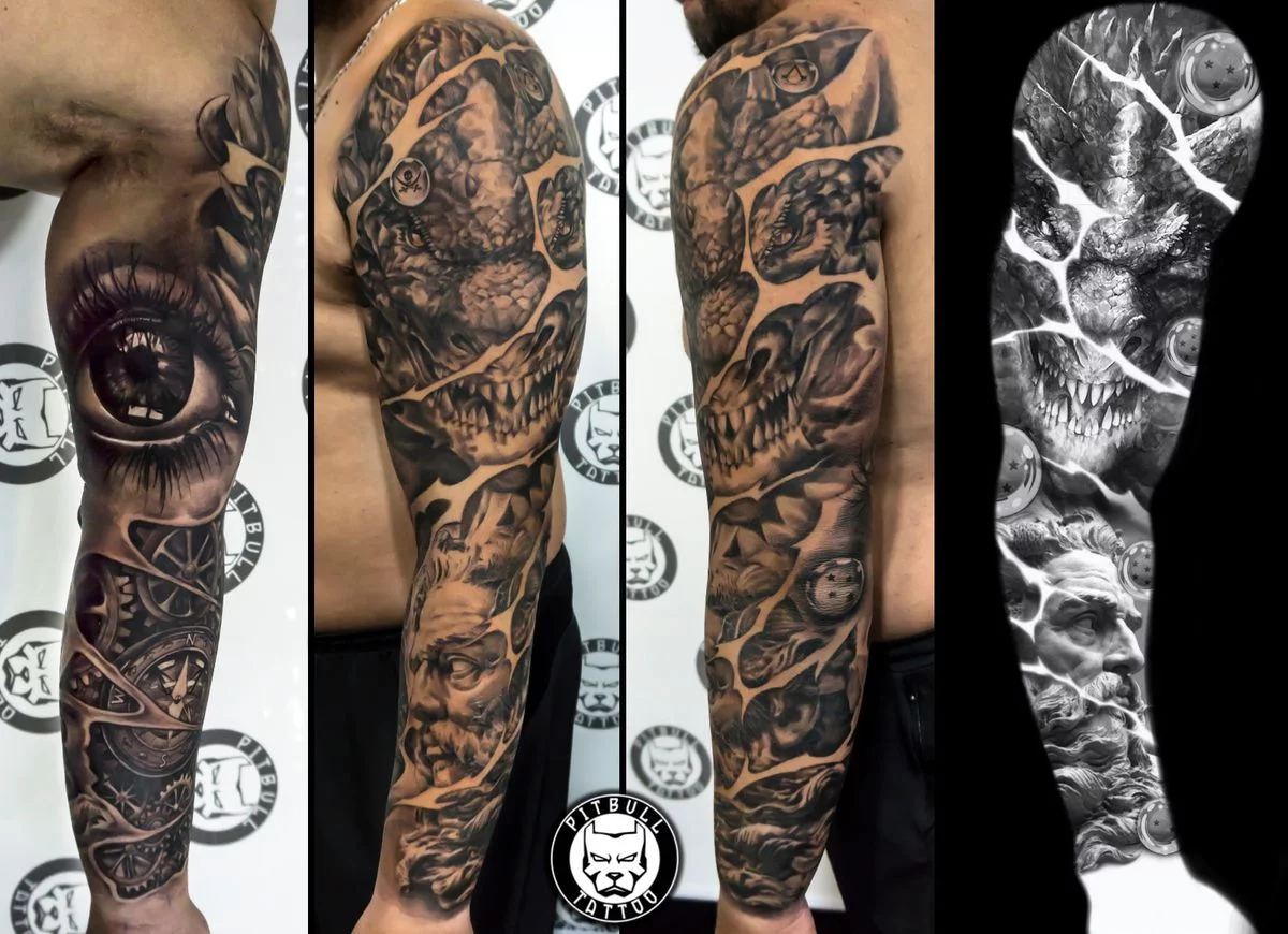 Totally hand draw a custom tattoo sleeve design for you by Jake_long |  Fiverr