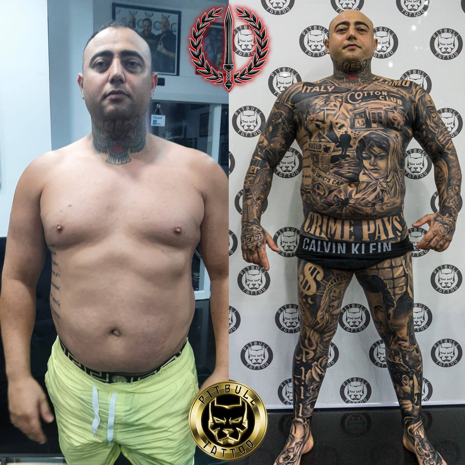Full Body Tattoo Warrior Session Tattoo Specialization at Pitbull Tattoo