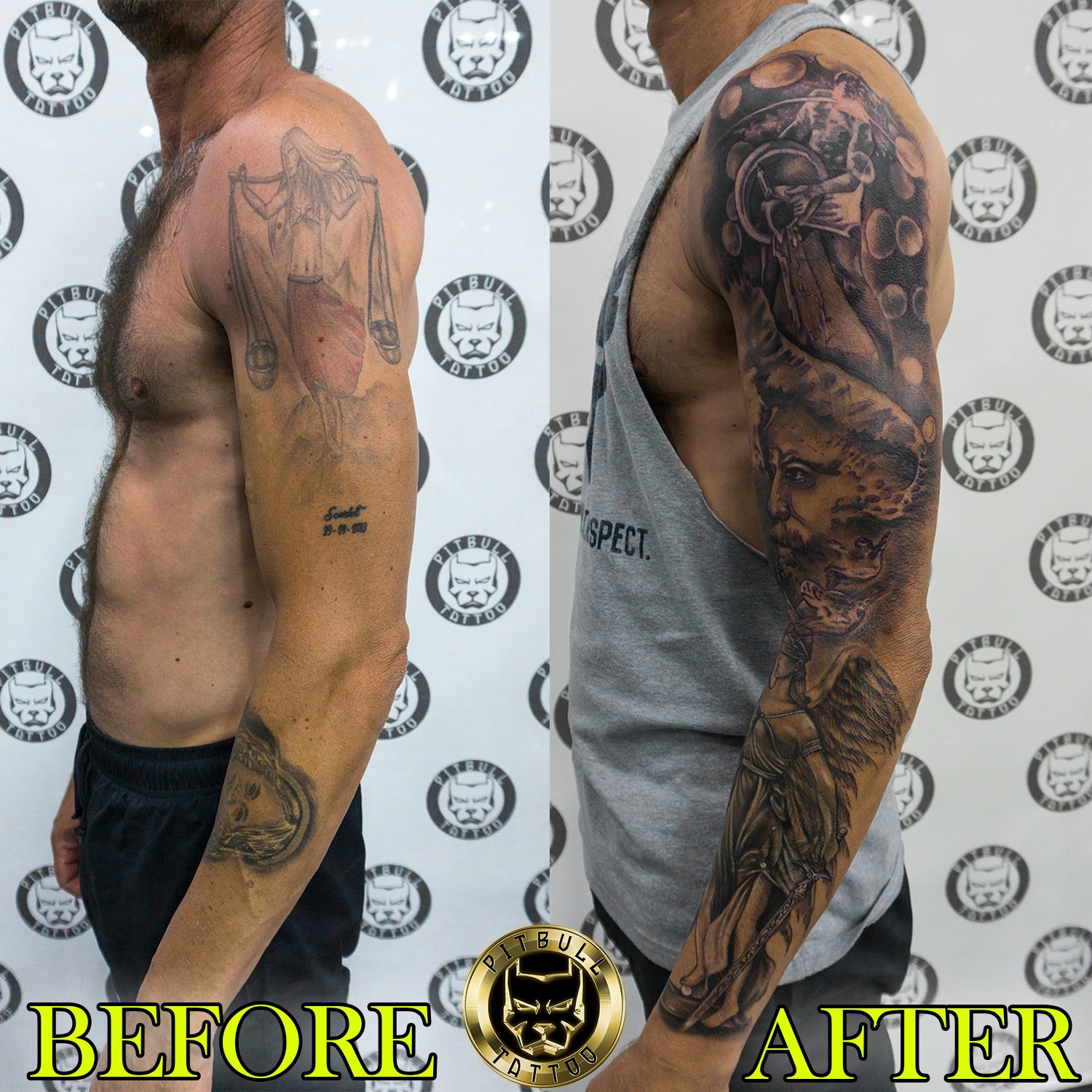 Full Arm Sleeve Cover Up Tattoo Specialization Gothic